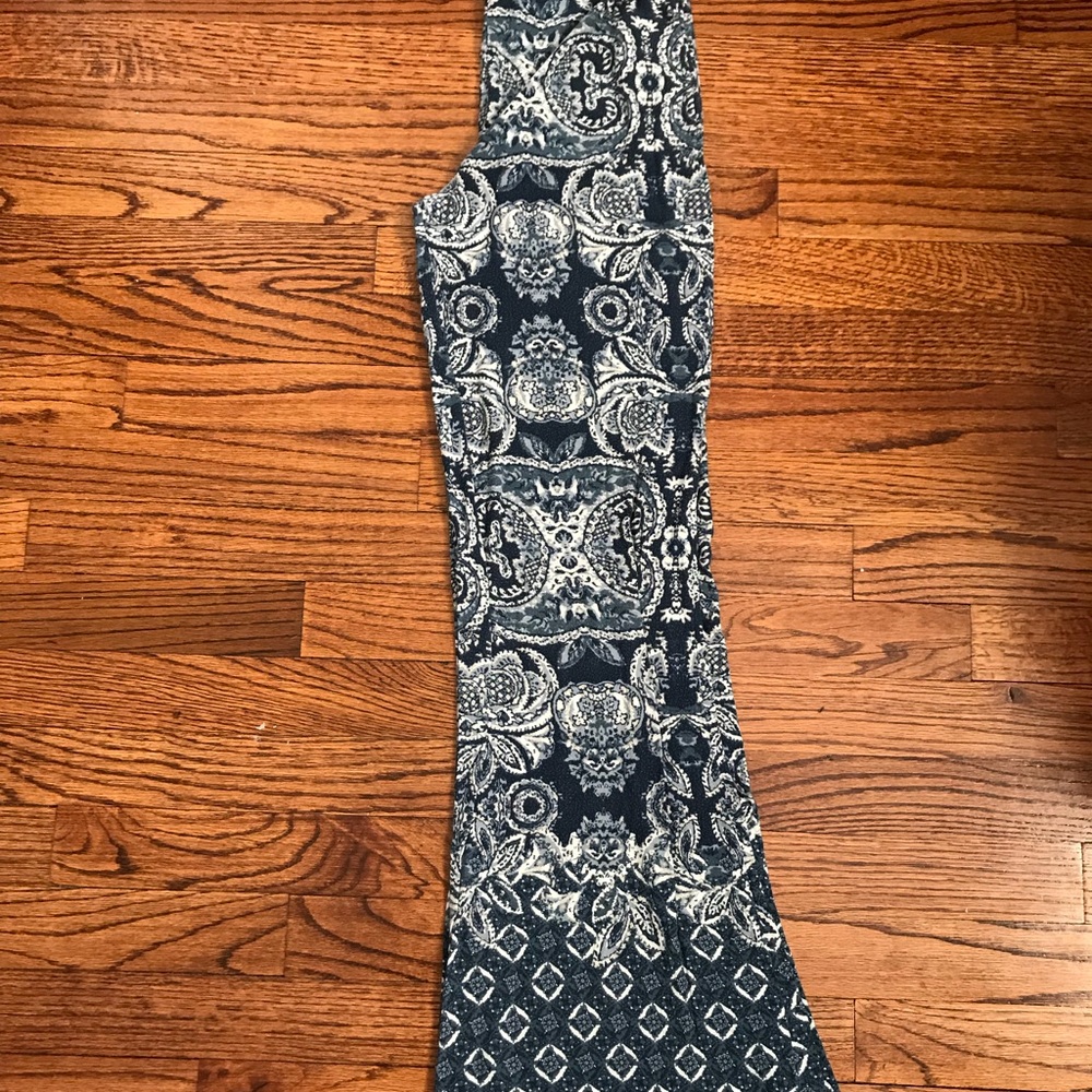 Blue patterned party pants